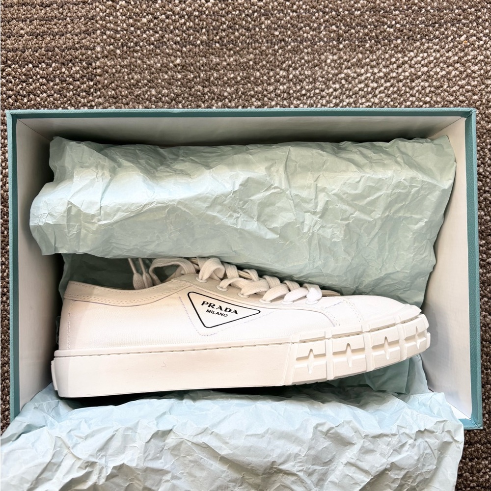 Prada White Calzature Sneakers